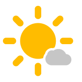 partly cloudy